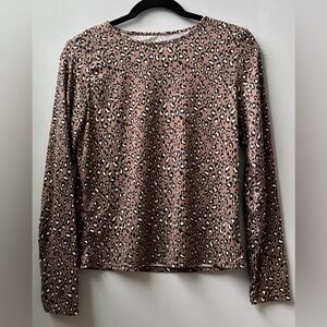Leopard Print Long Sleeve Top